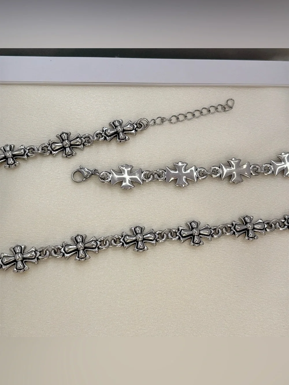 Cross Link Chain Necklace for Men Women Punk Hip Hop Streetwear Unisex Necklace
